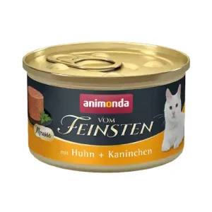 Sparpaket 24 x 85 g Animonda Vom Feinsten Mousse mit Huhn + Kaninchen Katzen Nassfutter Garantierte Lieferung